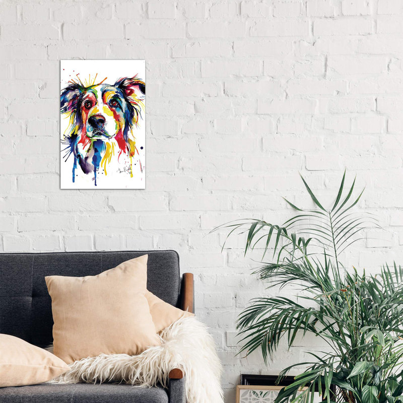 Border Collie by Weekday Best - Wrapped Canvas Painting, 20.32 cm H x 30.48 cm W