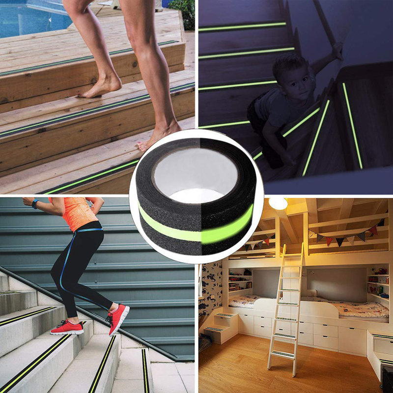 Anti Slip Grip Tape, Non-Slip Traction Tapes With Glow In The Dark Reduce The Risk Of Slipping For Indoor Or Outdoor Stair Tread Step And Other Slippery Surfaces - Keeps You Safe