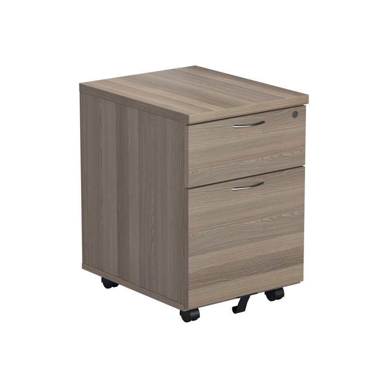Buariki Computer Desk, Grey/Oak