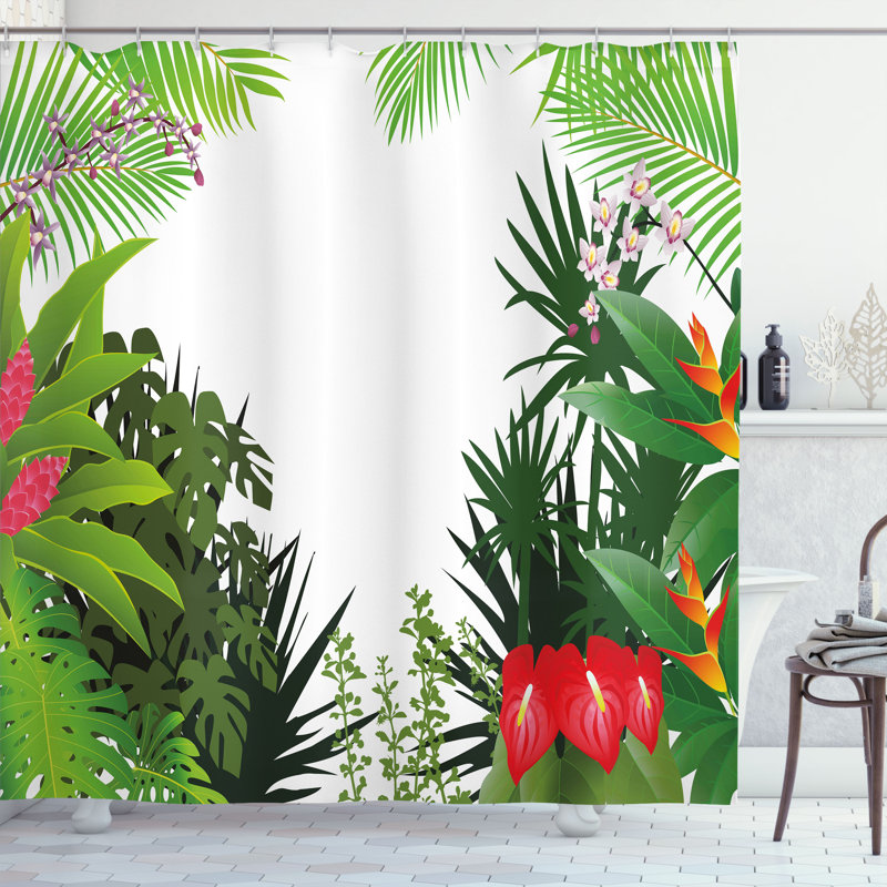 Shower Curtain with Hooks Included, 75"H x 69"W
