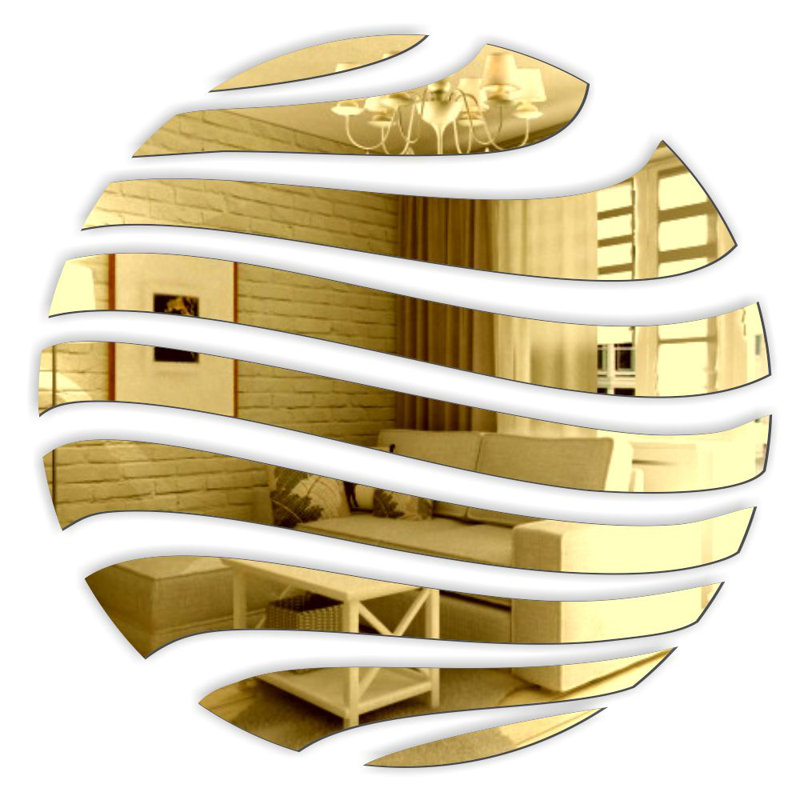 Reanna Wall Mirror, 50cm H x 50cm W, Gold