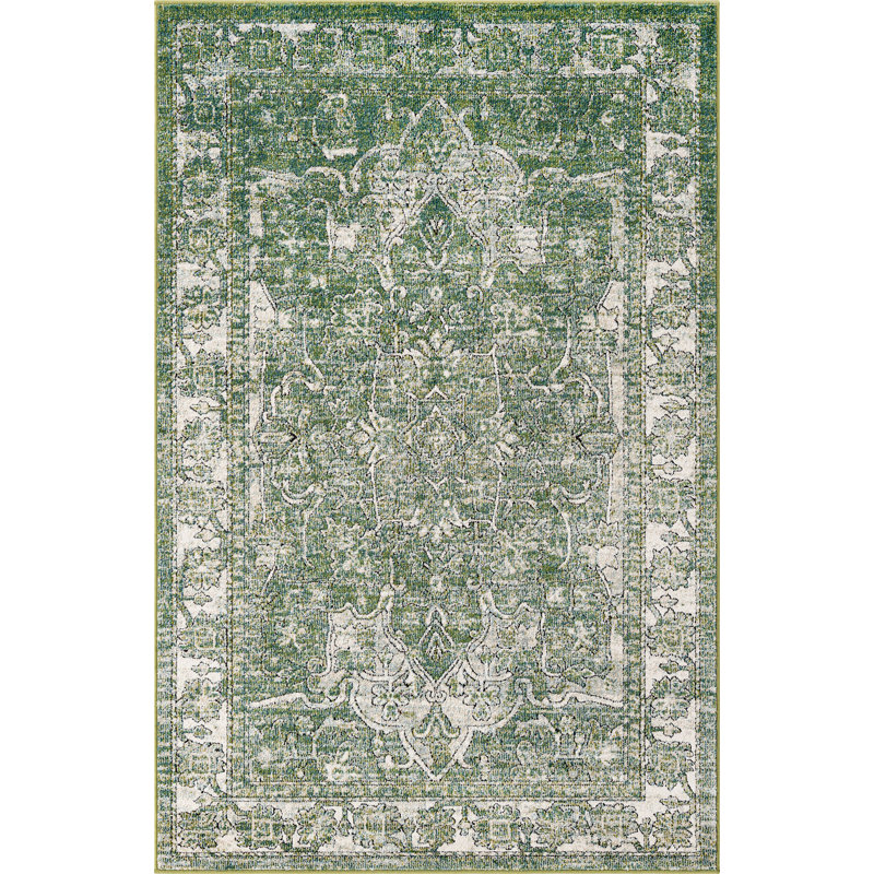 Tapis traditionnel Mekalah Moss Oriental, Rectangle 5 pi x 8 pi