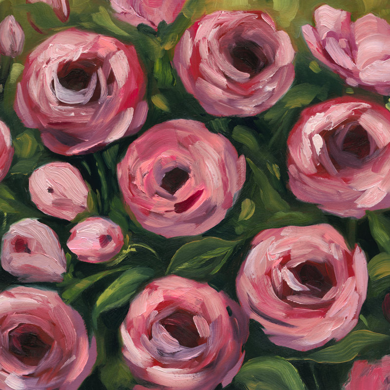 Ifzah Wiliest Roses I par Grace Popp, L 12 po x H 12 po
