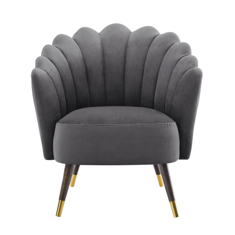 Upholstered Barrel Chair, Feather Grey