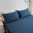 Solid Color Fitted Sheet Set - Blue Gray - Full (137x190 cm) (3PCS)-119223872-119223874