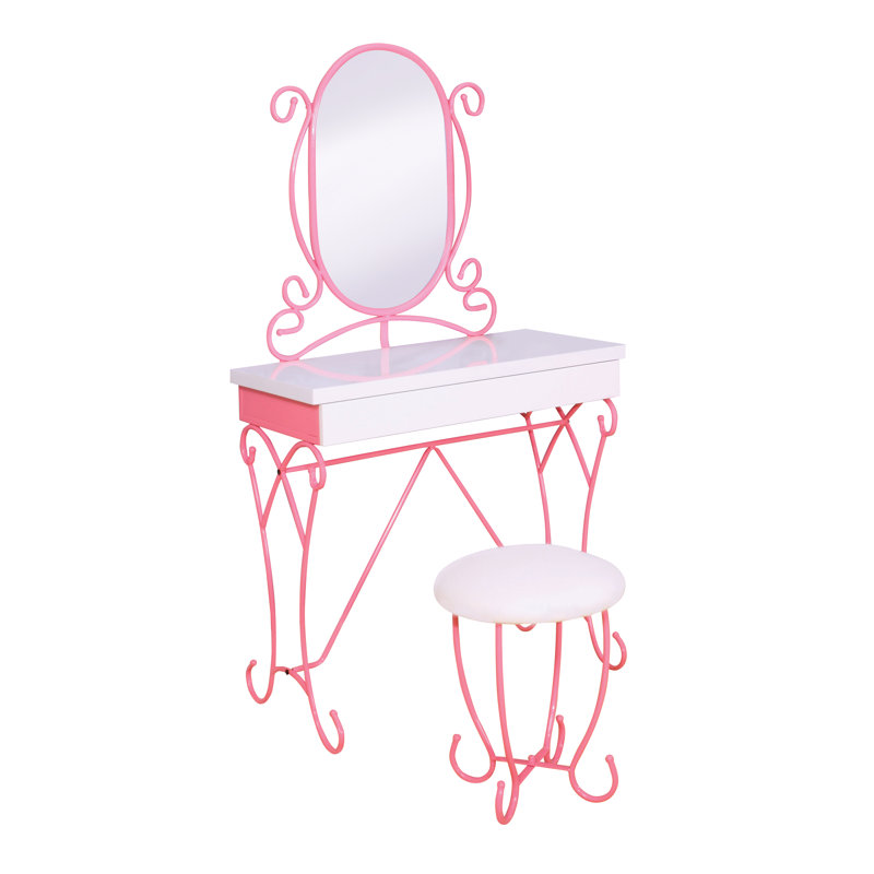 Ensemble coiffeuse avec miroir Jordy