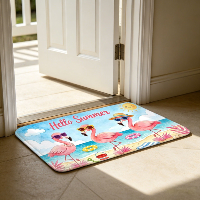 Paillasson 24 "x 36" Pink Summer "Hello Summer"