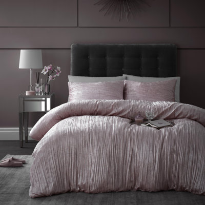 Satin Solid Colour Duvet Cover Set with Pillowcases Included