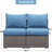 59.8"Width Outdoor Wicker Armless Sofa Set