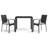 Keisy 2 - Person Wicker Patio Dining Set with Square Table , Cushions Included-1676752244