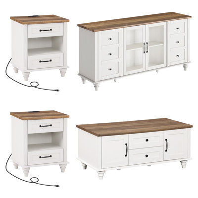 Ensemble de tables basses 4 pièces Bonetta