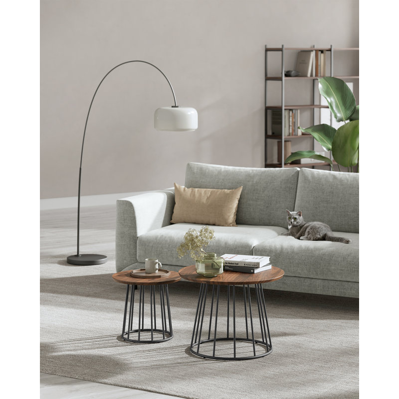 Almiro Frame Coffee Table, Natural Walnut