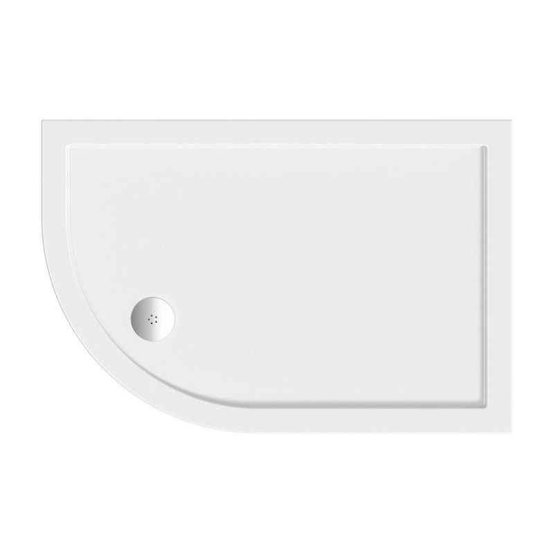 Belfry Shower Tray - White, 4.5cm H x 110cm W x 76cm D, Left