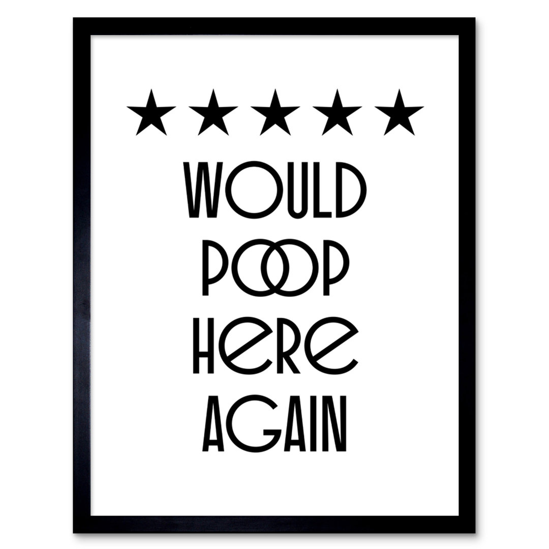 Lorali Would Poop Here Again - Single Picture Frame Print