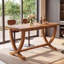 Fir Dining Table with Wood Base