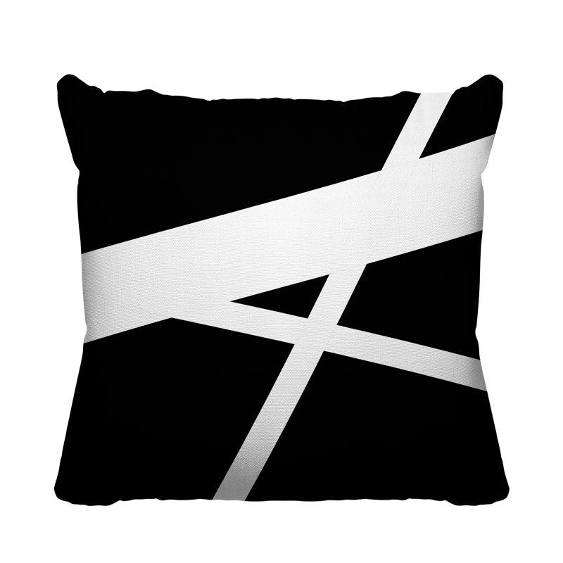 Seward Outdoor Reversible Throw Pillow, Black, 17W" x 17H"