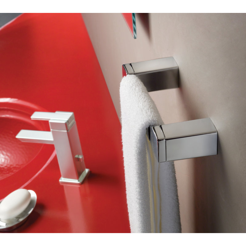 90 Degree 24" Wall Mounted Towel Bar, Brushed Nickel, 8.3"