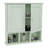 Minimalist style bathroom wall cabinet with 2 doors and adjustable shelves-71780610