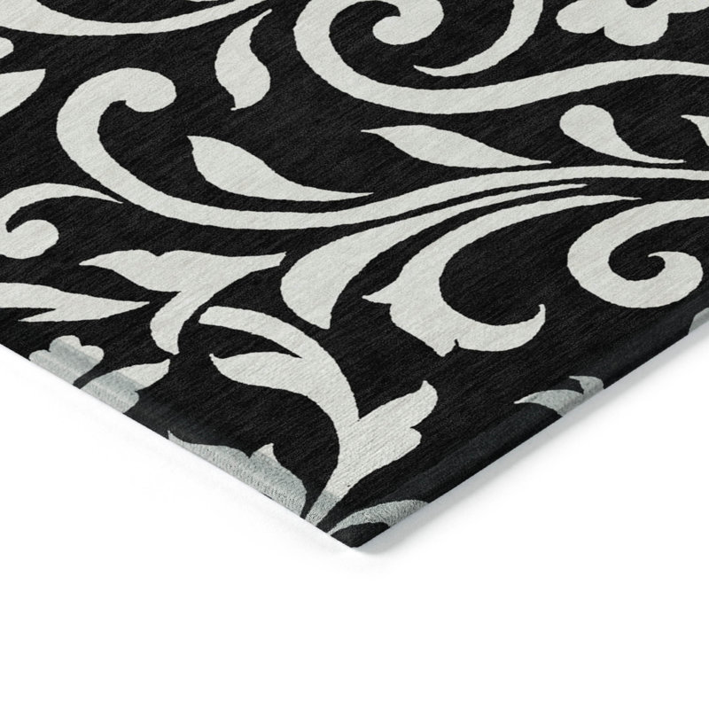 Malek Washable Floral Indoor / Outdoor Rug, Runner 2'3" x 7'6"
