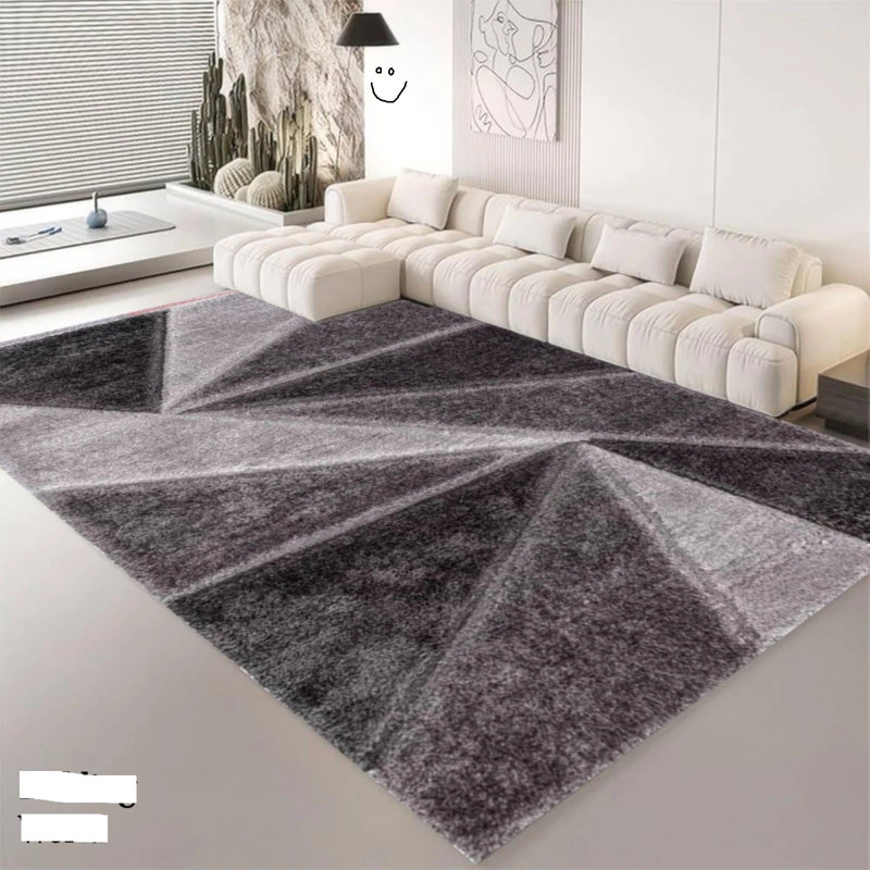 Geometric Shag Area Rug, Rectangle 200 x 290 cm