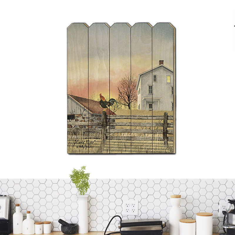 « early riser », impression sur bois