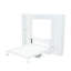 Grand lit avec bureau et bibliothèque en bois de pin massif blanc pour plus de stabilité. Économiseur d'espace dans la chambre à coucher. Aucune boîte à ressorts nécessaire. Rangement abondant. Étagère à livres pliable à répartition optimale, épargne fervente-1490785685