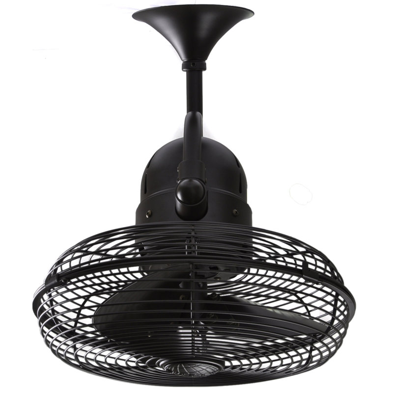 13" Oscillating Wall Mounted Fan, Textured Bronze