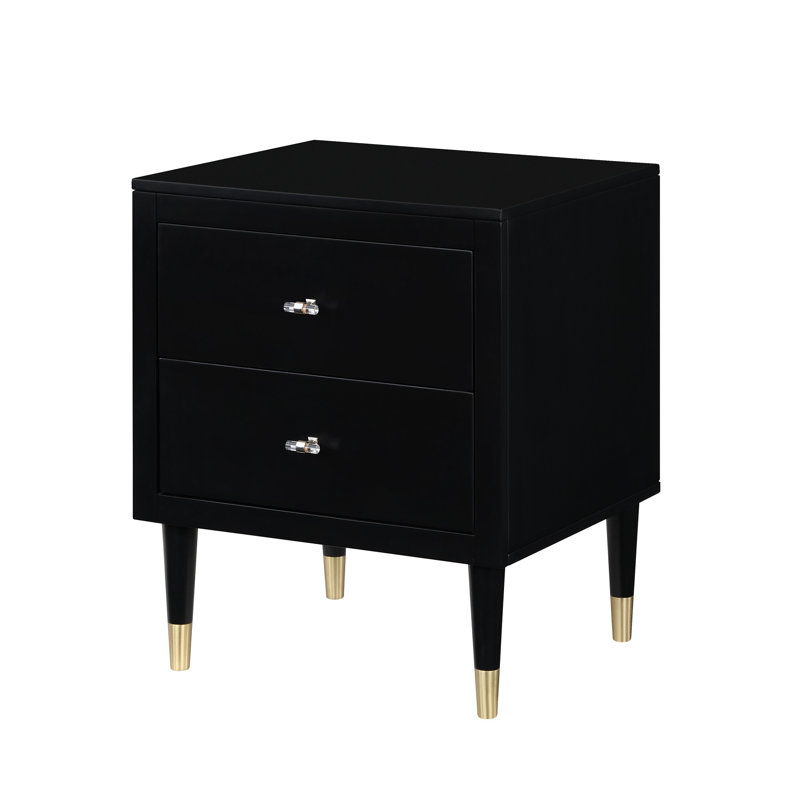 Stanton 22'' W Solid Wood Nightstand, Black