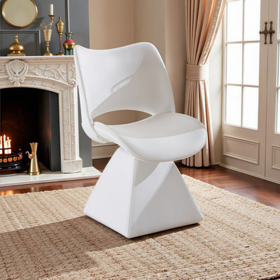 Sleek Swivel Dining Chair - Modern Upholstered Comfort with Smooth Rotation for Kitchen, Office & More