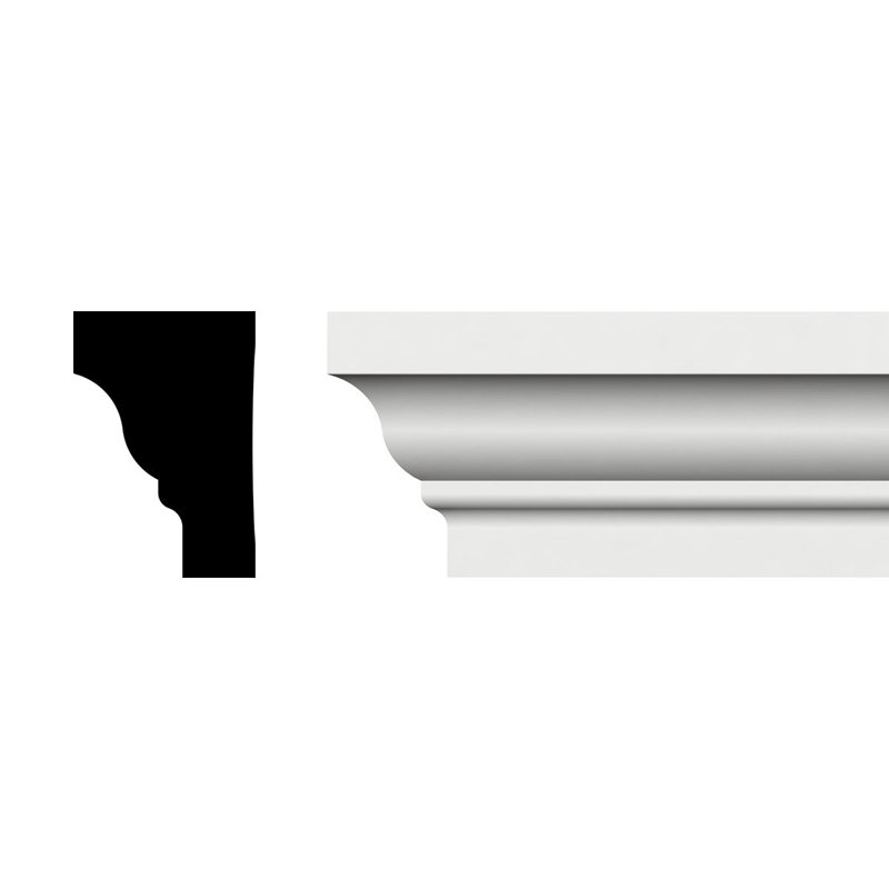 Moulure couronnée en PVC H 2 po x P 1 3/8 po x L 96 po