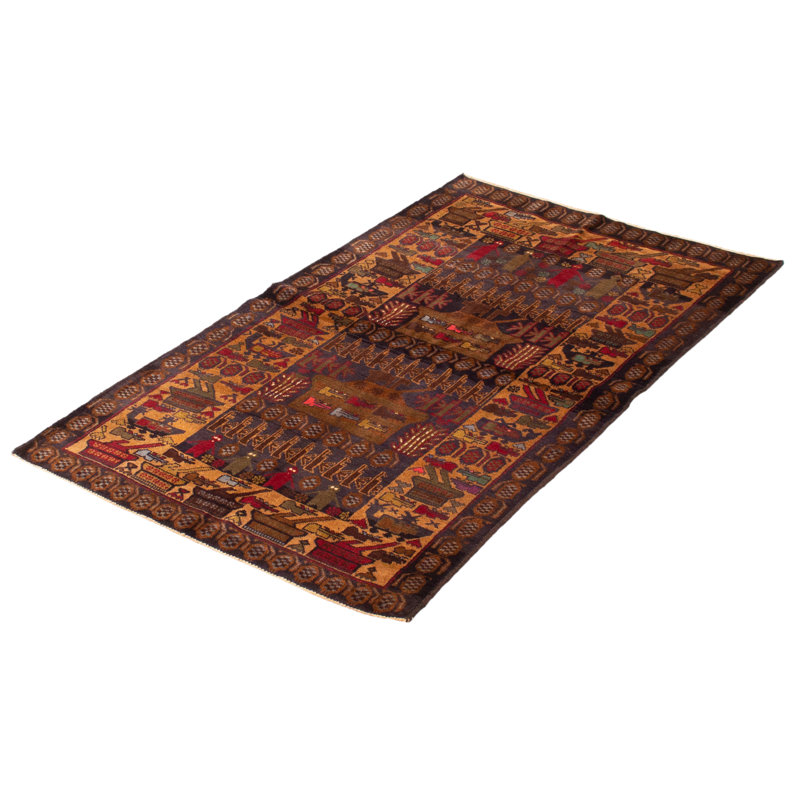 Tapis bleu marine foncé Rare War 3 pi 9 po x 6 pi 2 po