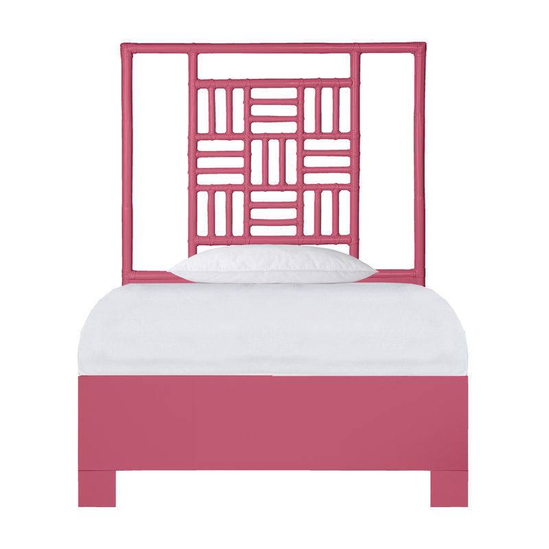 Finn Queen Bed, Pool Blue, White, Extra-long Twin