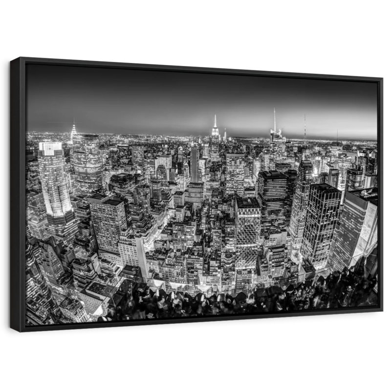 " Manhattan In Monochrome Wall Art ", 27" H x 40" W
