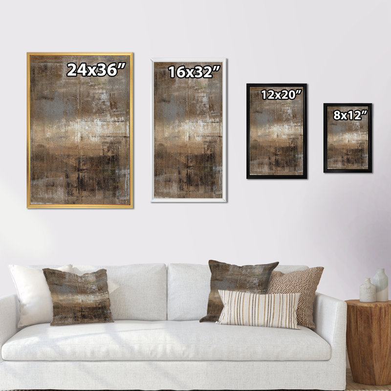 «Brown rencontre le gris», art abstrait moderne et contemporain sur toile, H 36 po x l 24 po, Noir