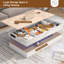 Table basse à plateau relevable de 39,4 po avec lumières DEL RVB APP, station de charge USB et CA, table de rangement réglable en hauteur ultrabrillante-643808566-643808561