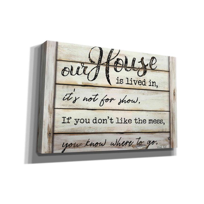 Gainesboro " Our House Is Lived In " by Cindy Jacobs, 12" H x 18" W x 0.75" D