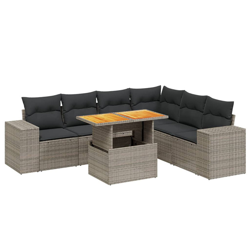 Vidaxl Garden Sofa Set Grey