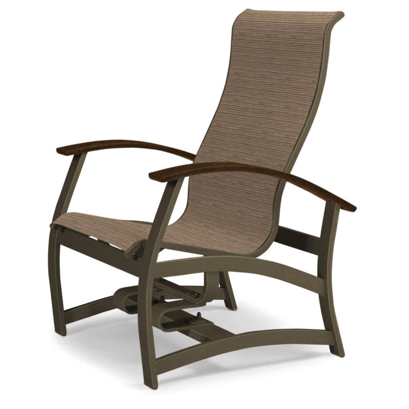 Askar Swivel Powder Coated Aluminum Outdoor Lounge Chair, Bark Performance, Kona P10, Textured Beachwood