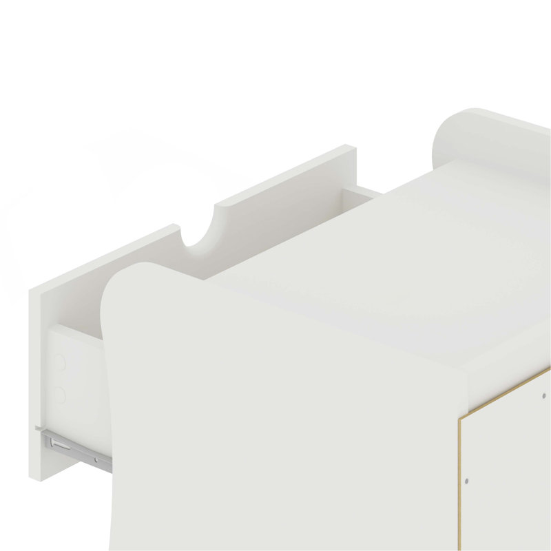 Coney 28" Nightstand in White (3-Drawer), White