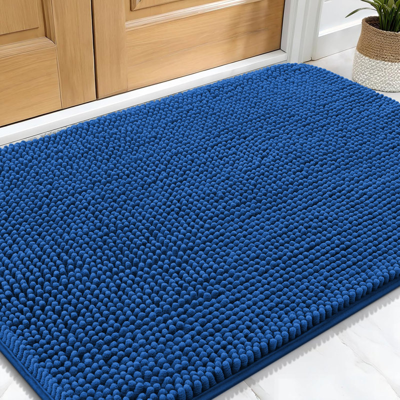 Non-Slip Indoor Doormat, 50cm W x 80cm L, Navy