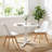 31.5''W Modern Farmhouse Round Kitchen Table, Sturdy Frame for 2-4 People-1525332835
