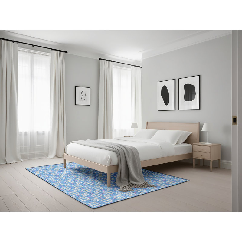 Geometric Indoor Rug, Rectangle 5' x 7'