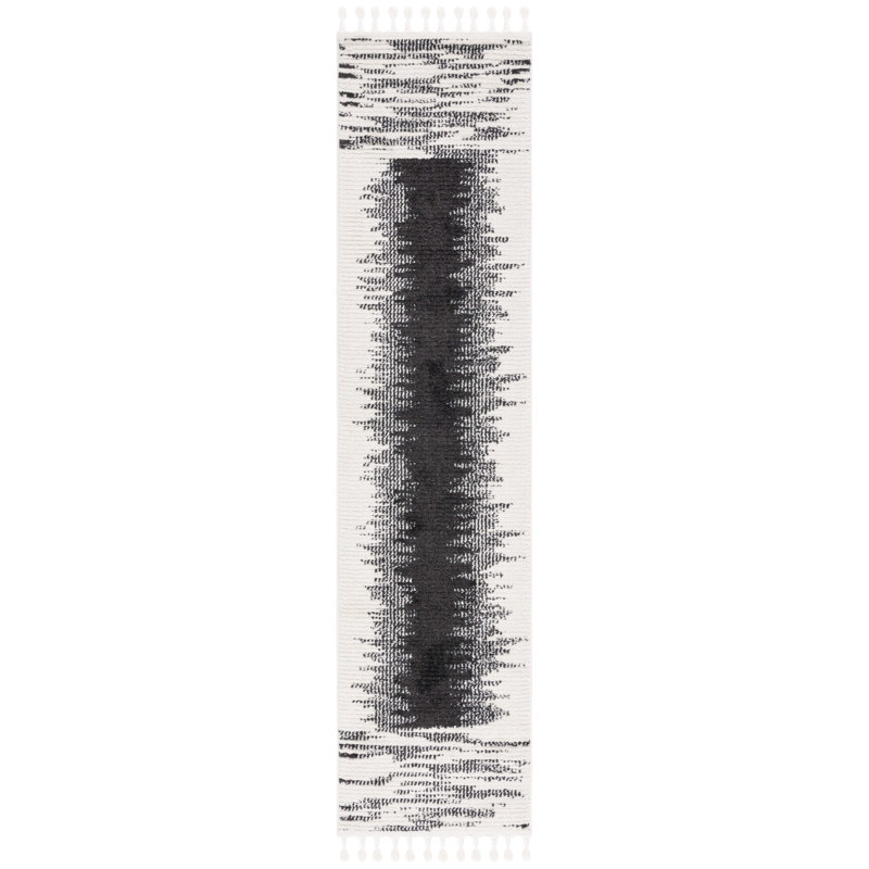 Bannon Tassel Performance Abstract Rug, Runner 2'2" x 9'