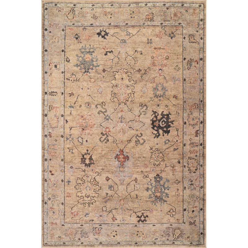 Nuloom Nolira Traditional Bordered Washable Area Rug, Rectangle 4' x 6'