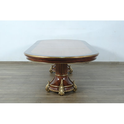 Manfro Extendable Solid Wood Base Dining Table
