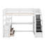 Lit mezzanine simple avec bureau et tablettes-797526394