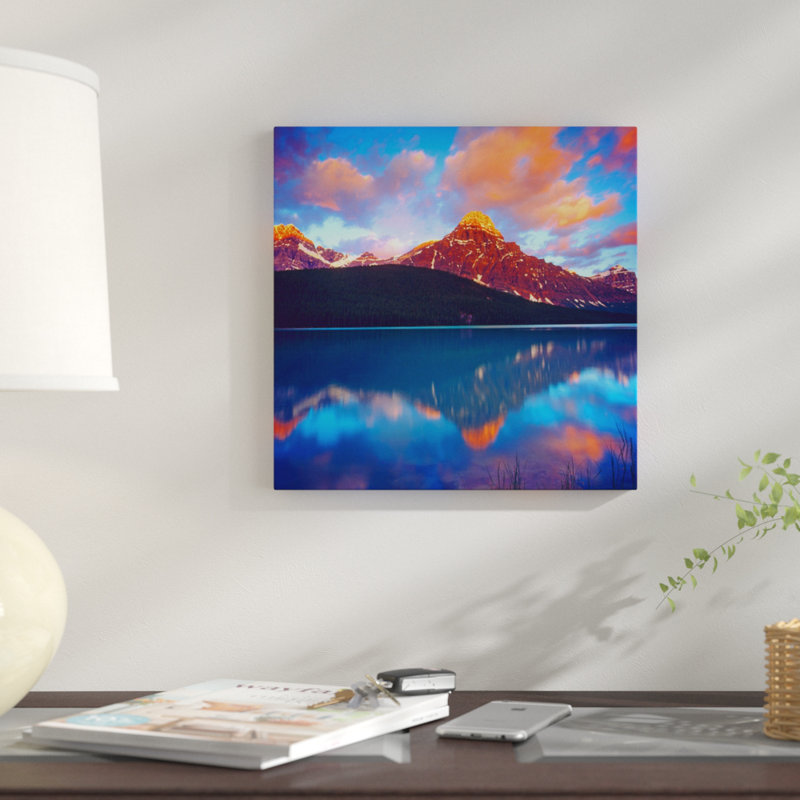 « aube », reproduction de photo sur toile, H 12 po x l 12 po x P 0,75 po, Toile tendue, Pas de tapis
