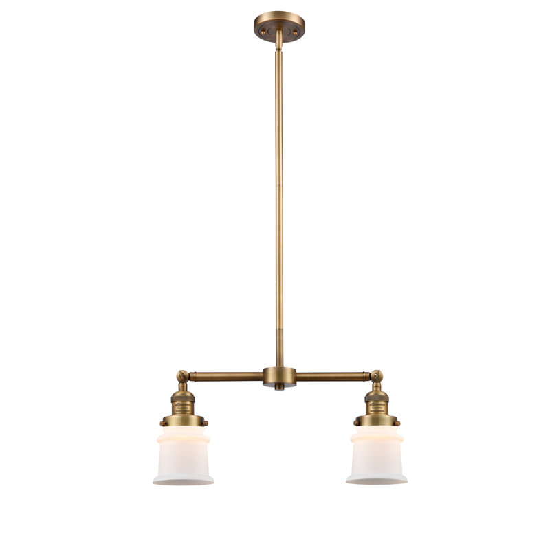 Lustre sphérique spoutnik à 2 lumières Alexandira, Ampoule DEL 6 watts Vinage, Boîtier blanc mat, Laiton brossé