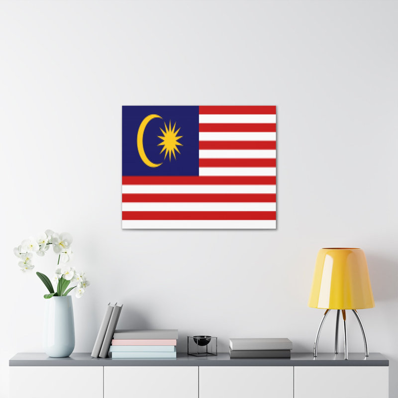 " Malaysia Country Flag " Print, 11" H x 14" W