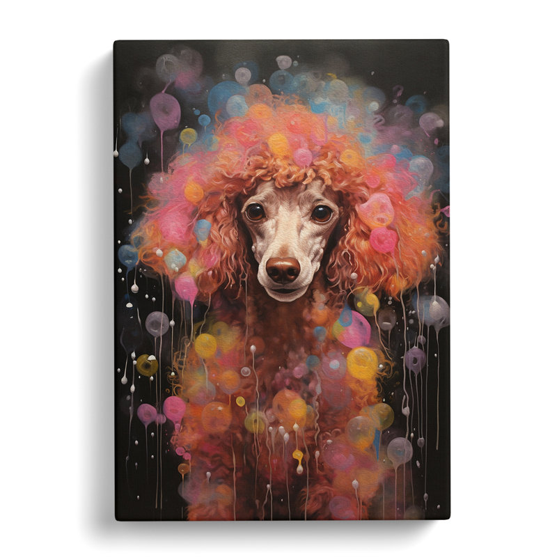 Poodle Contemporary - Wrapped Canvas, 50cm H x 35cm W x 3cm D